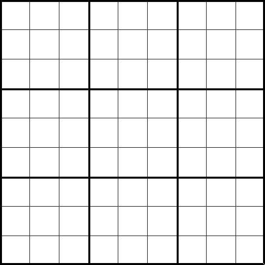 Free Sudoku Blank Forms Sudoku Printable Grids Toronto Art 