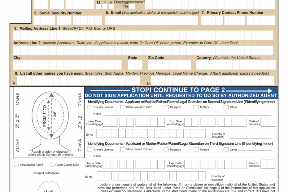 How To Fill Out Form DS 11 Passport Application Online GOV