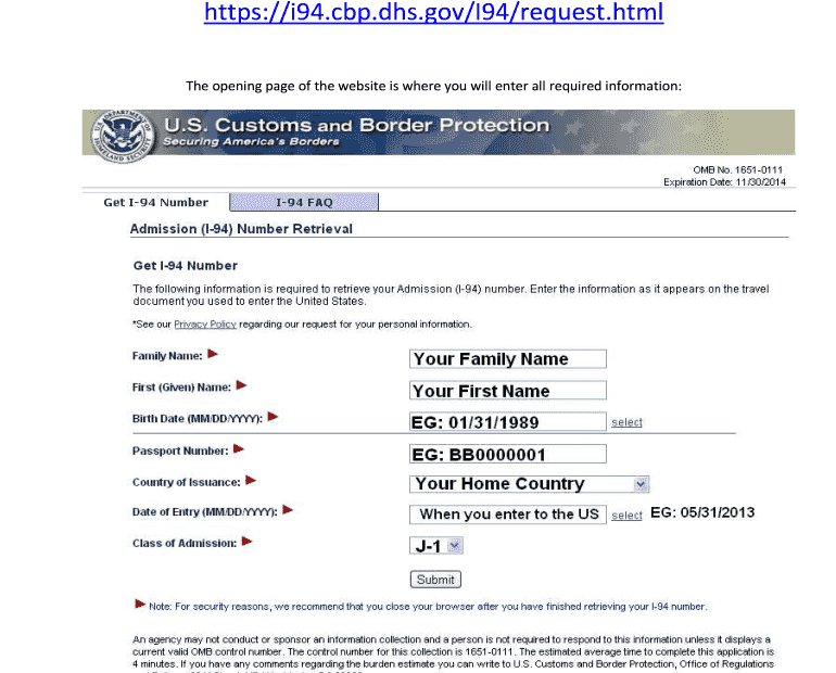 I 94 Form Pdf Fillable Fill And Sign Printable Template Online US