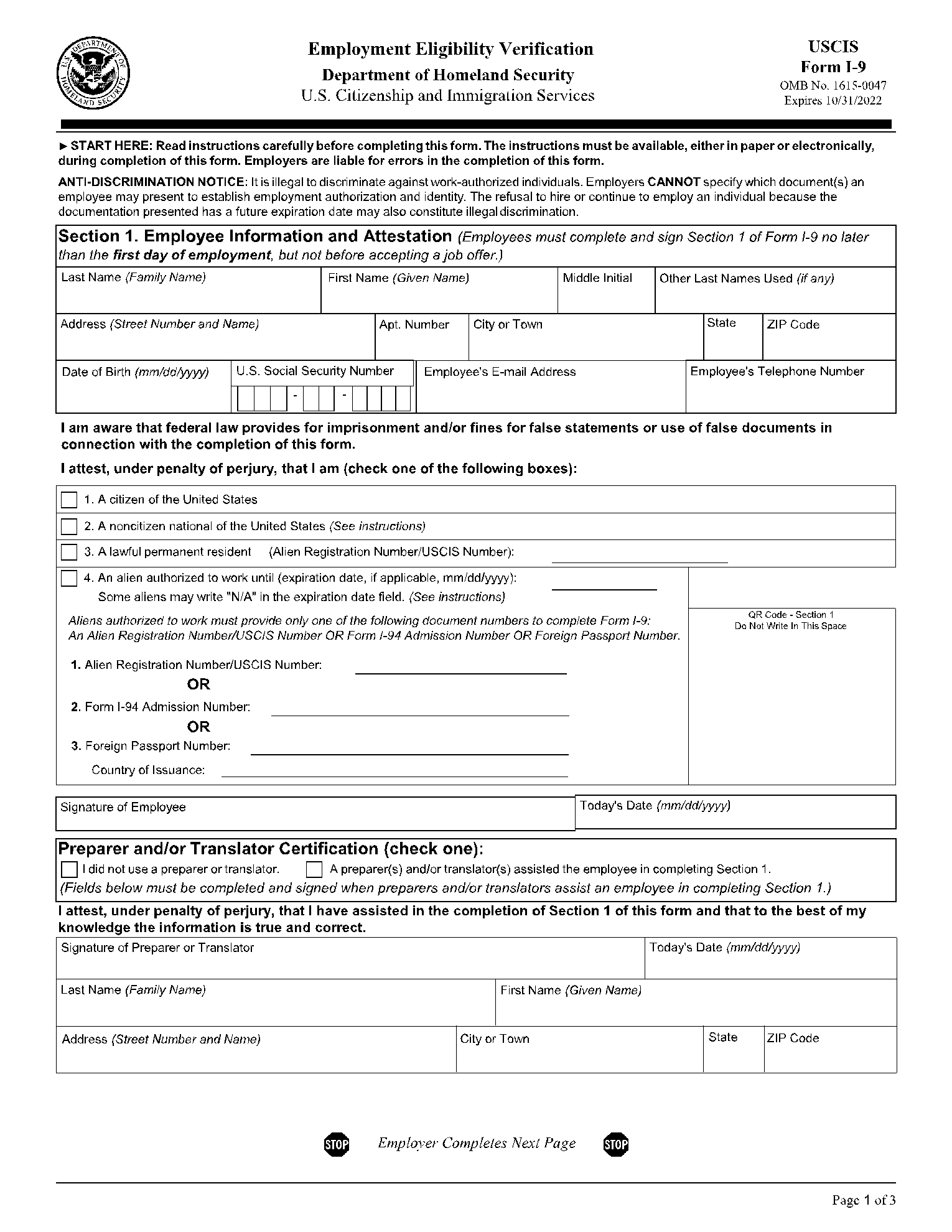 Illinois I 9 Form 2023 Printable Forms Free Online