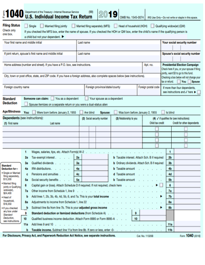 IRS 1040 Form Download Create Edit Fill And Print 2021 Tax Forms 1040