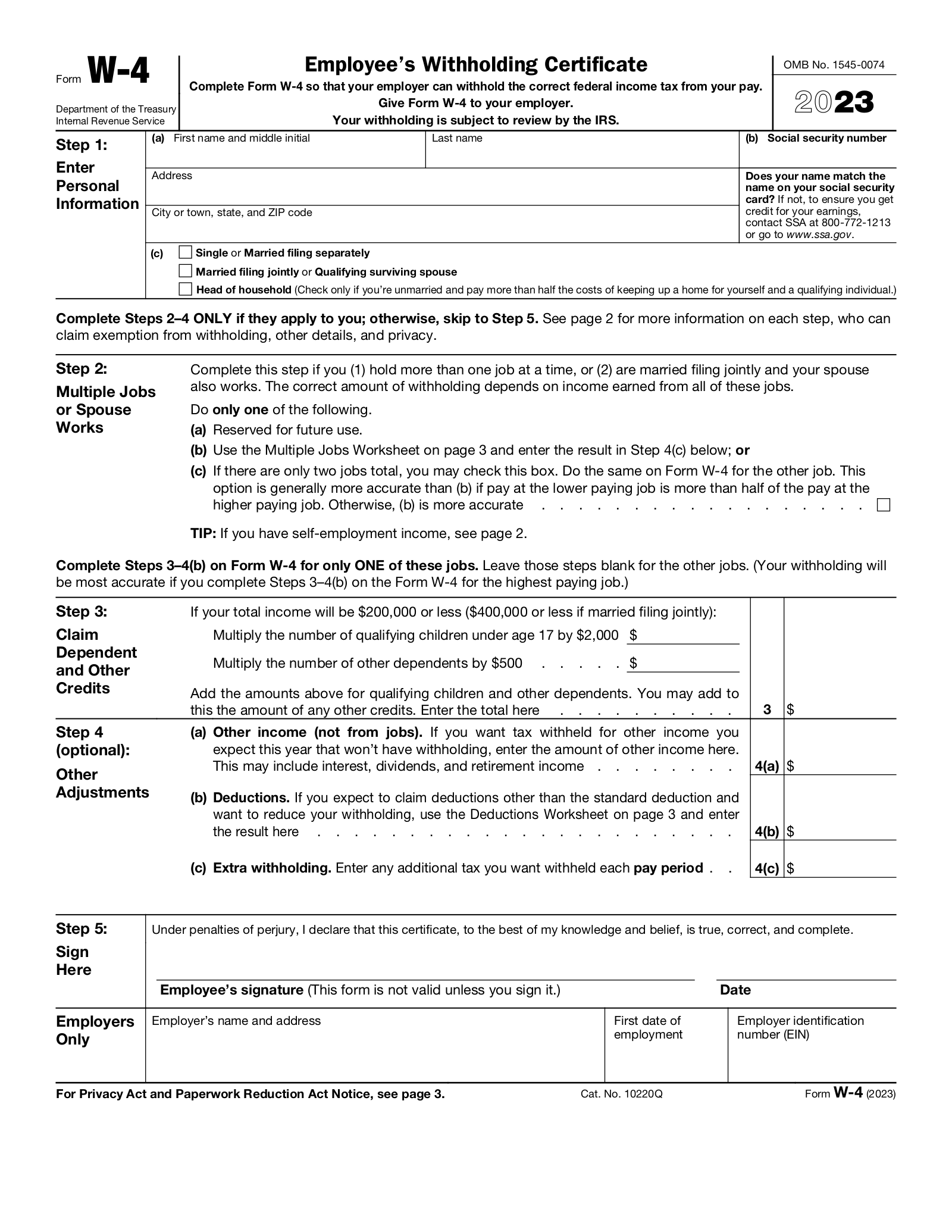 Irs 2024 Form W 4 Rafa Ursola