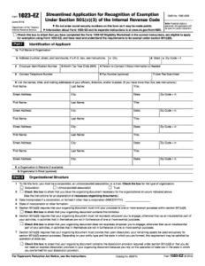 Irs Form 1023 ez Templates Fillable Printable Samples For PDF Word