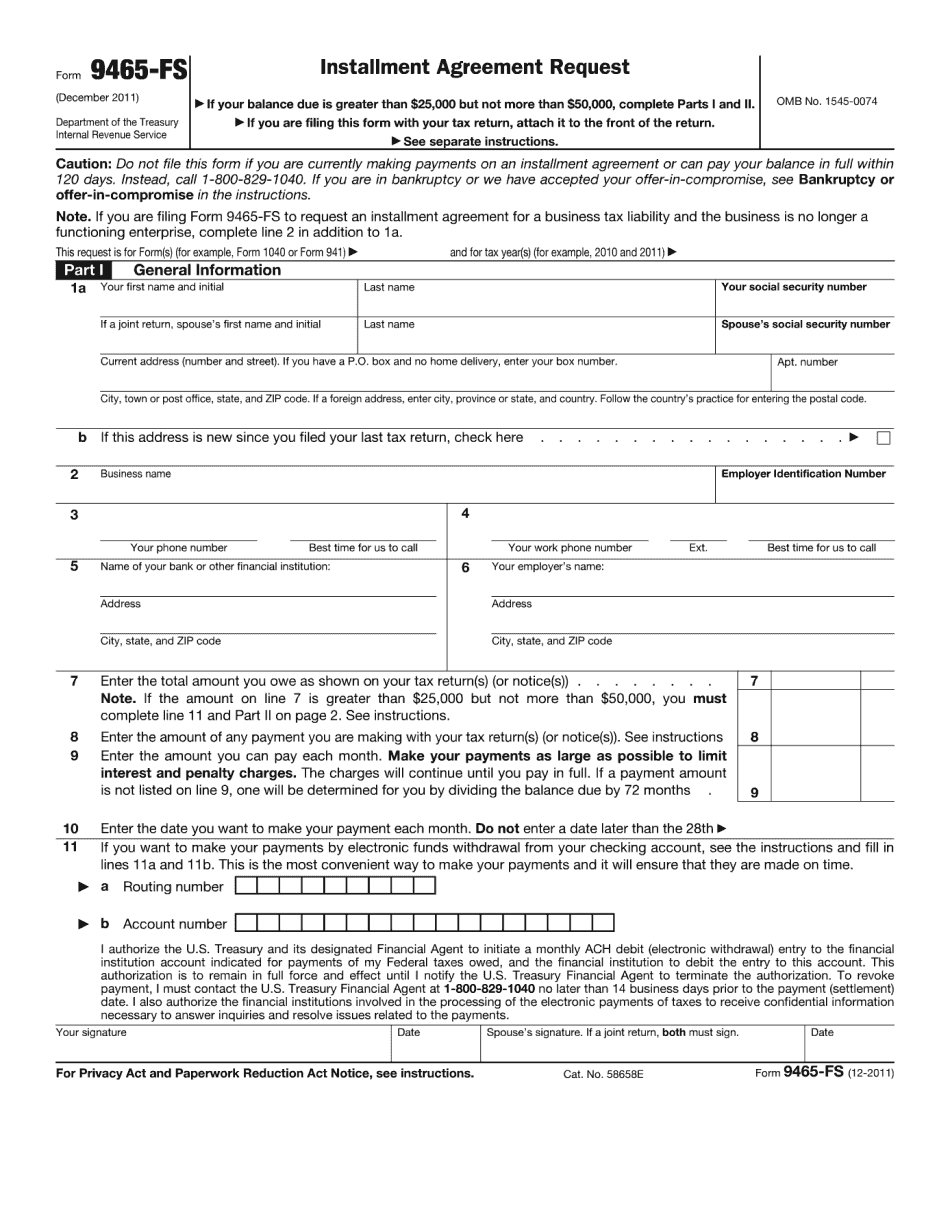 Irs Form 433 D 2022 Printable