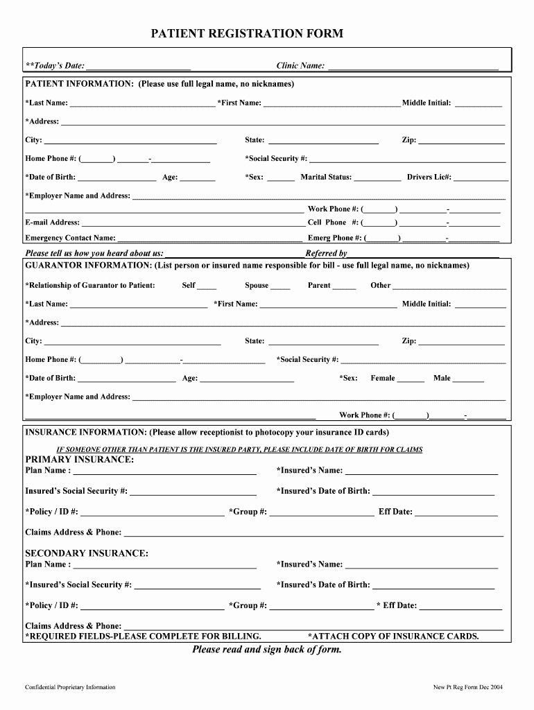New Patient Forms Printable