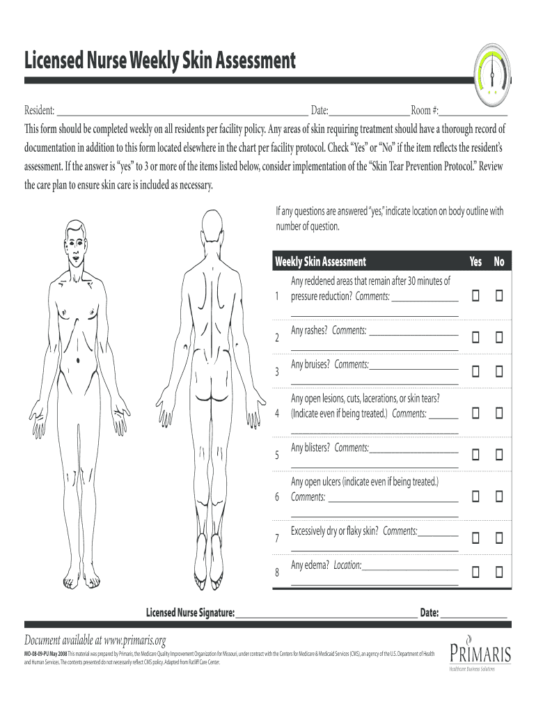 Nurse Skin Assessment 2008 2025 Form Fill Out And Sign Printable PDF 