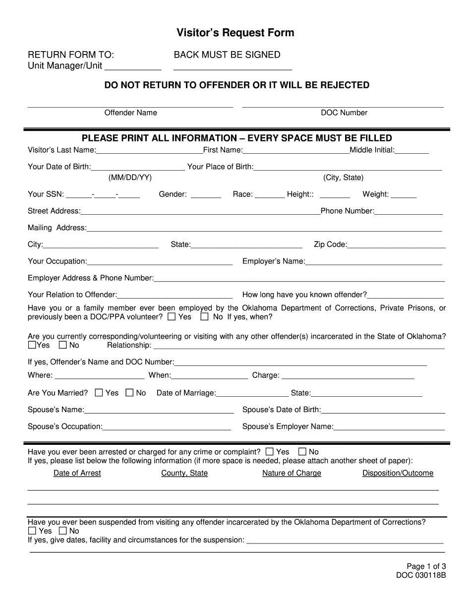 Odrc Visitation Form Fill Out And Sign Printable Pdf Vrogue co