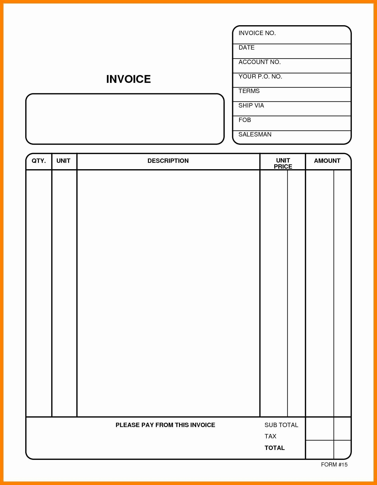 Online Printable Invoice Form Printable Forms Free Online