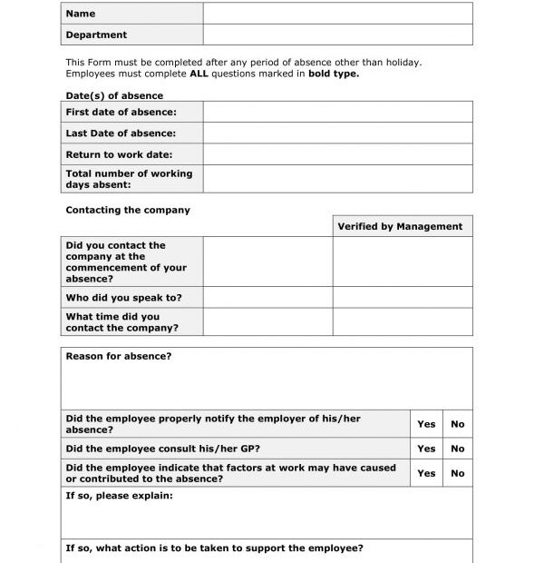 Pdf Free Printable Return To Work Form Printable Forms Free Online