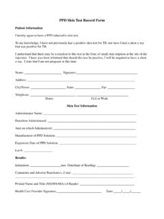 Ppd Test Results Form