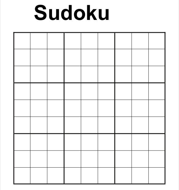 Prinable Sudoku Templates 15 Free Word PDF Documents Download