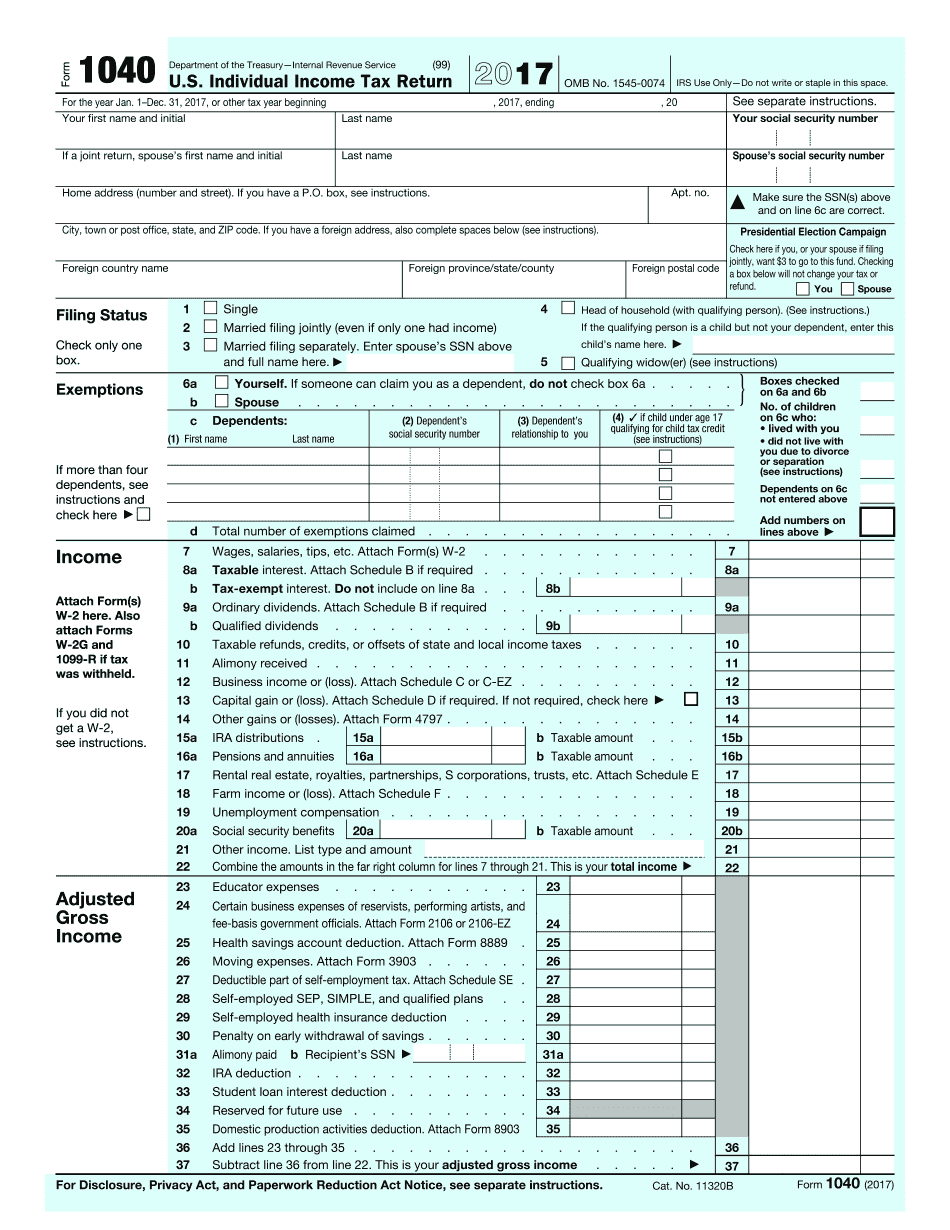 Printable 1040 Form 2024