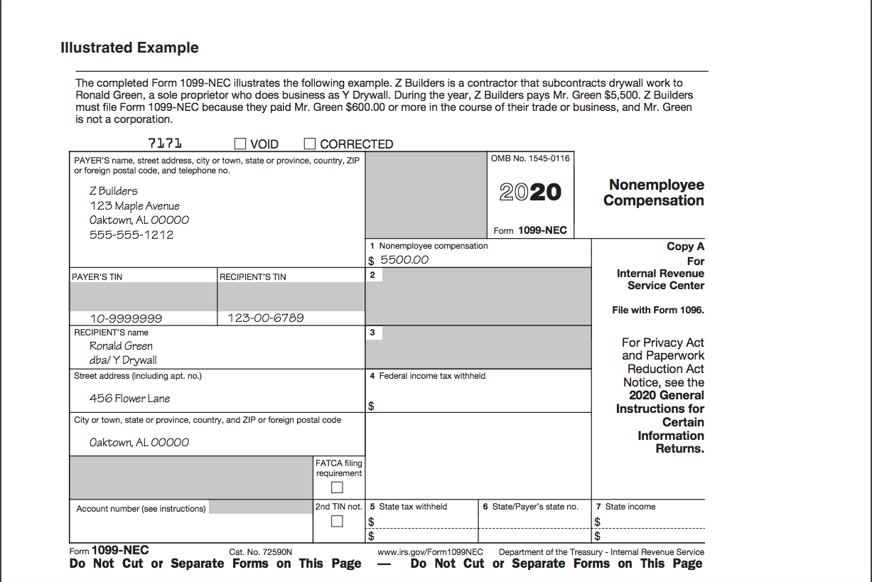 Printable 1099 Nec Form 2024
