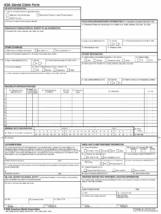Printable Ada Dental Claim Form