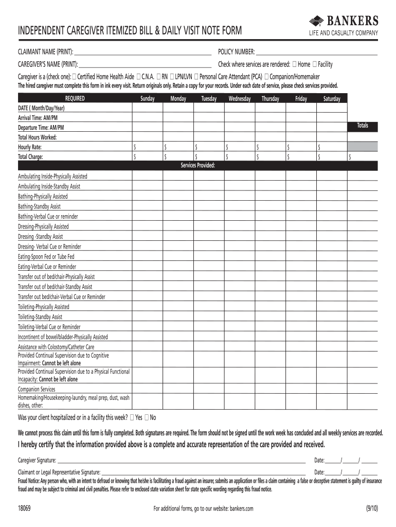 Printable Caregiver Forms Fill Online Printable Fillable Blank 