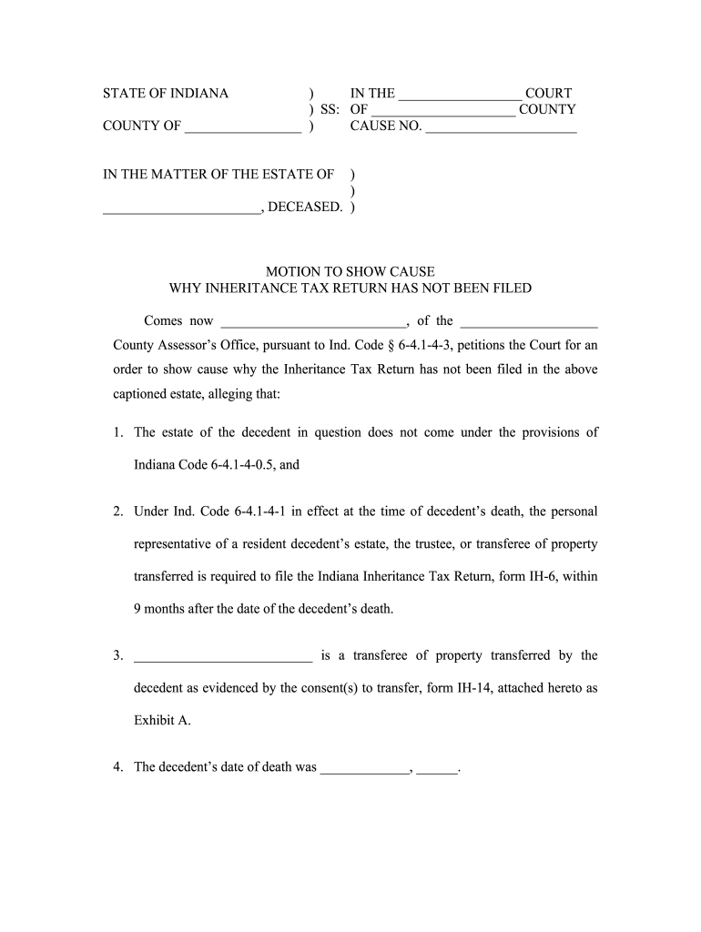Printable Court Forms Indiana Fill Out Sign Online DocHub