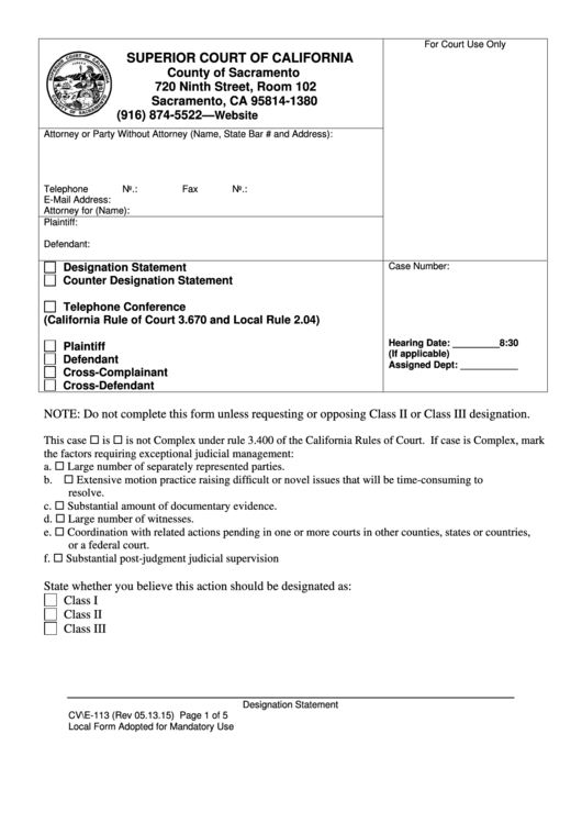 Printable Court Forms