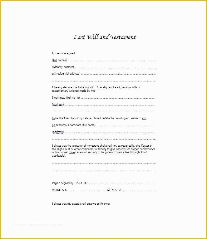 Printable Executor Of Estate Form Pdf