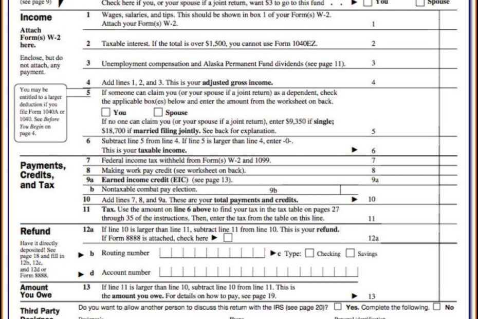 Printable Federal Tax Forms 1040ez Form Resume Examples e79Qn1gYkQ