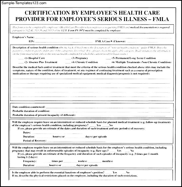 Printable Fmla Form