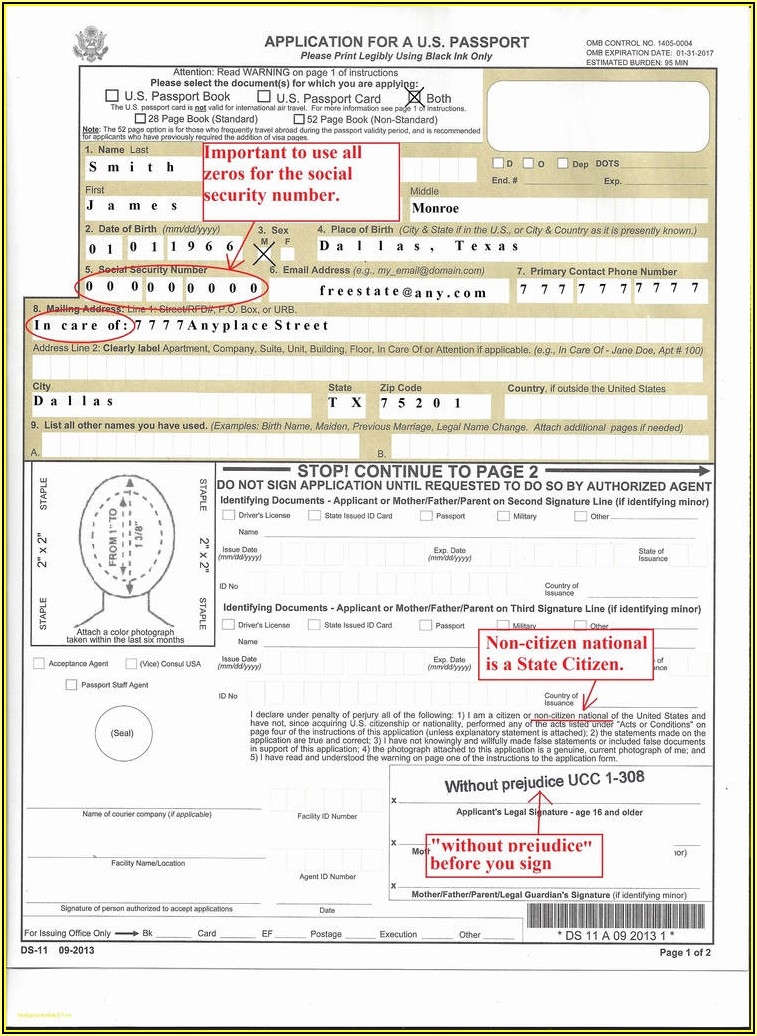 Printable Form For Us Passport Application Printable Forms Free Online