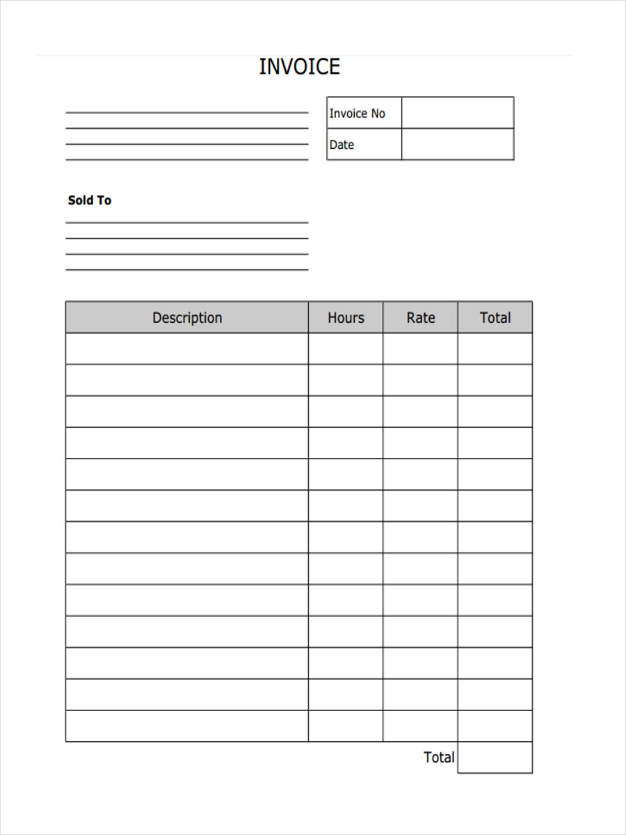 Printable Invoice Forms Invoices Invoice