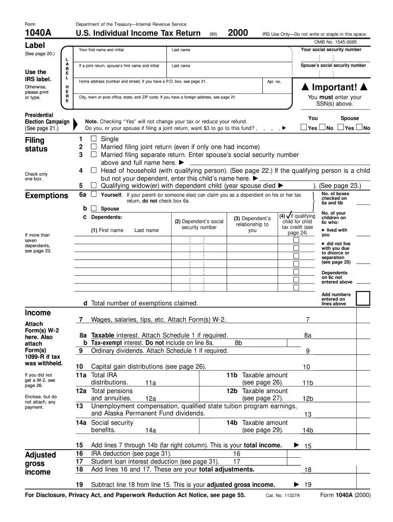 Printable Irs Form 1040 Sr Printable Forms Free Online