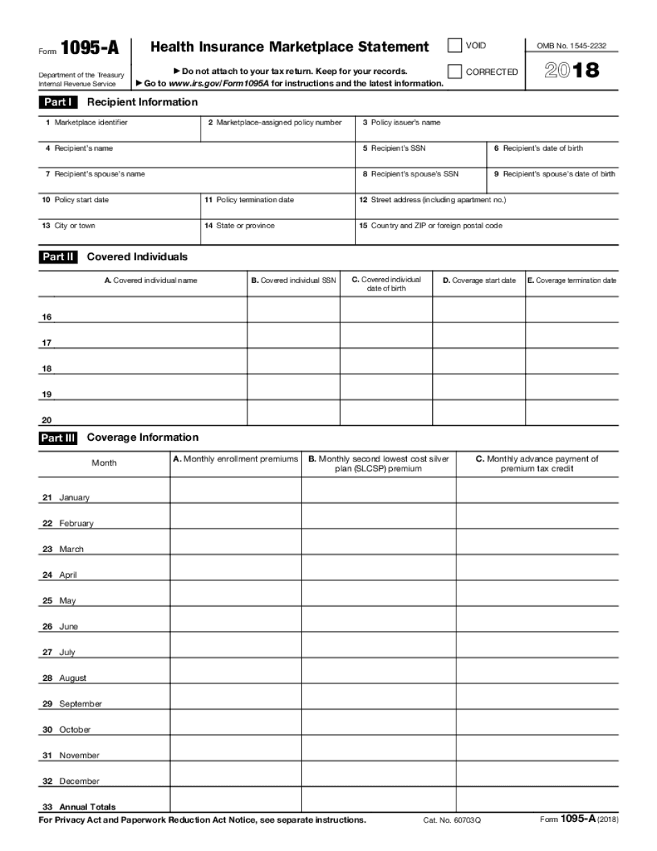 Printable Irs Form 1095a Printable Forms Free Online