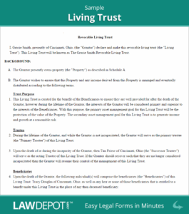 Printable Living Trust Forms