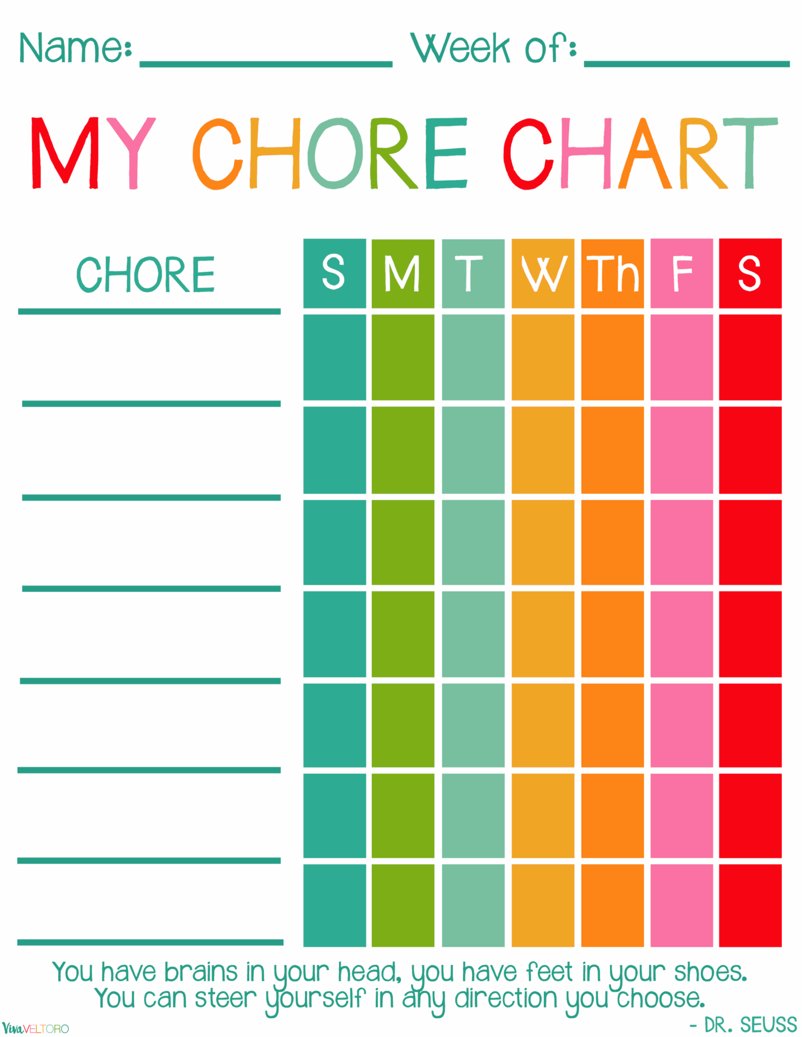 Printable Responsibility Chart Printable Chart Template