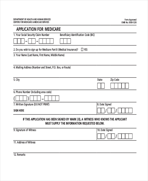 Printable Social Security Retirement Application Form