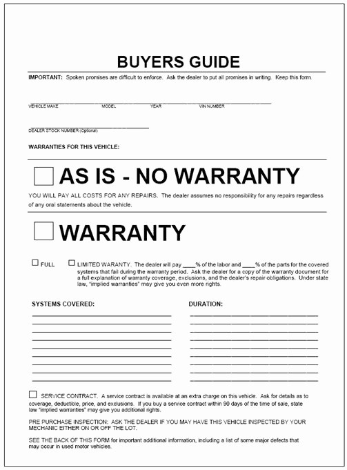 Printable Sold As Is Form Printable Forms Free Online
