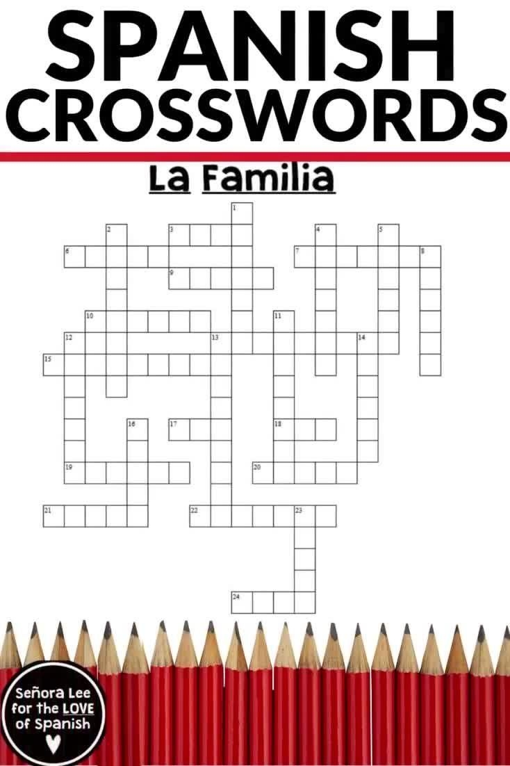 Printable Spanish Crossword Puzzle Printable Templates
