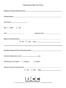 Printable Tb Test Form