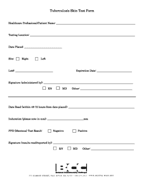 Printable Tb Test Form For Employment Fill Out And Sign Printable PDF 