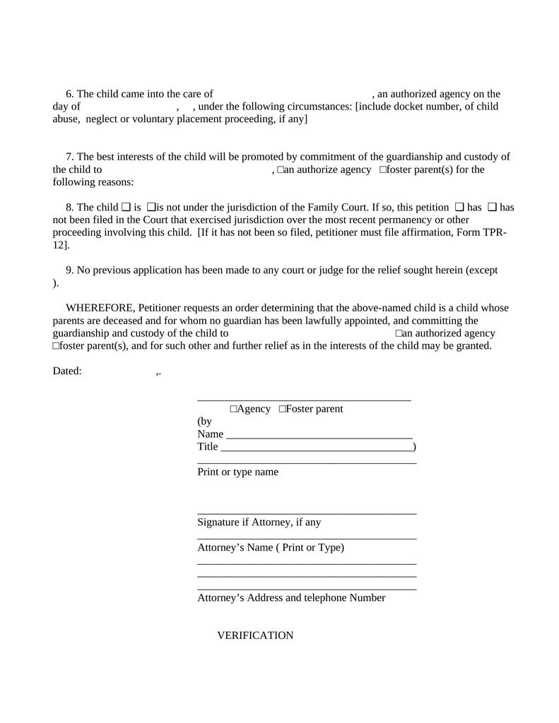 Printable Termination Of Parental Rights Form