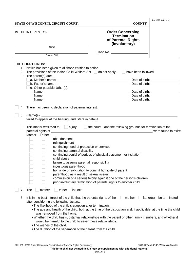 S C Termination Of Parental Rights Form Fill Out Sign Online DocHub