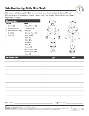 Skin Assessment Form Fill Online Printable Fillable Blank PdfFiller