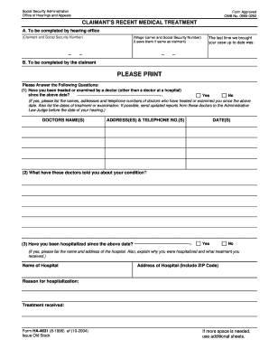 Social Security Disability Forms For Doctors To Fill Out Templates 