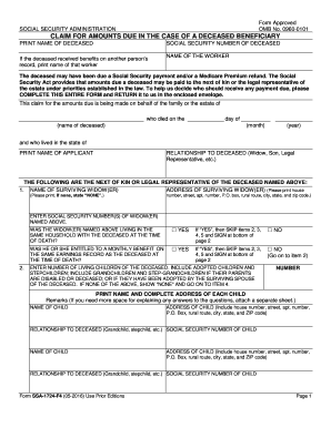Ssa 1724 Printable Form