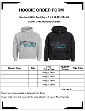 Sweatshirt Order Form Complete With Ease AirSlate SignNow