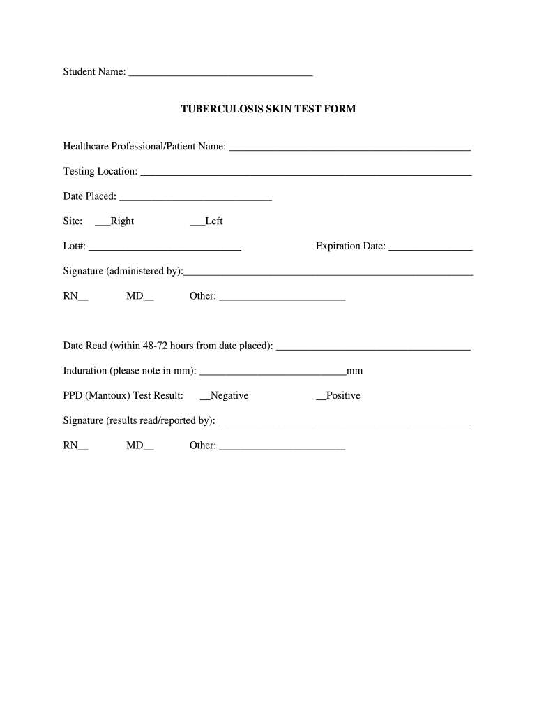 Tb Skin Test Paperwork Edit Share AirSlate SignNow