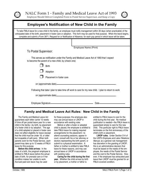 Usps Fmla Printable Forms