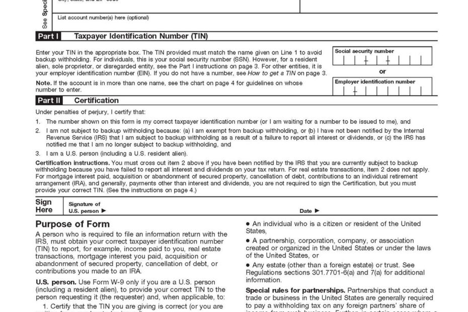 W 9 Form 2025 Printable Free Arturo Levi