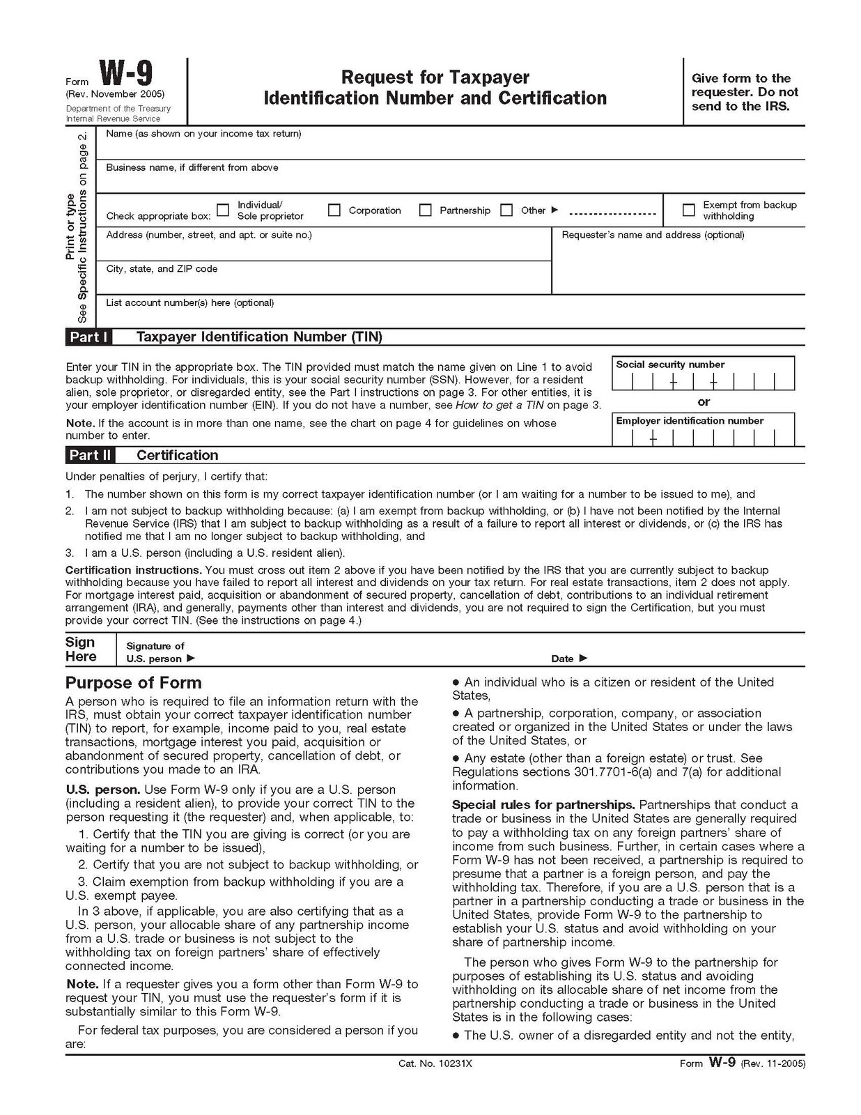 W 9 Form 2025 Printable Free Arturo Levi