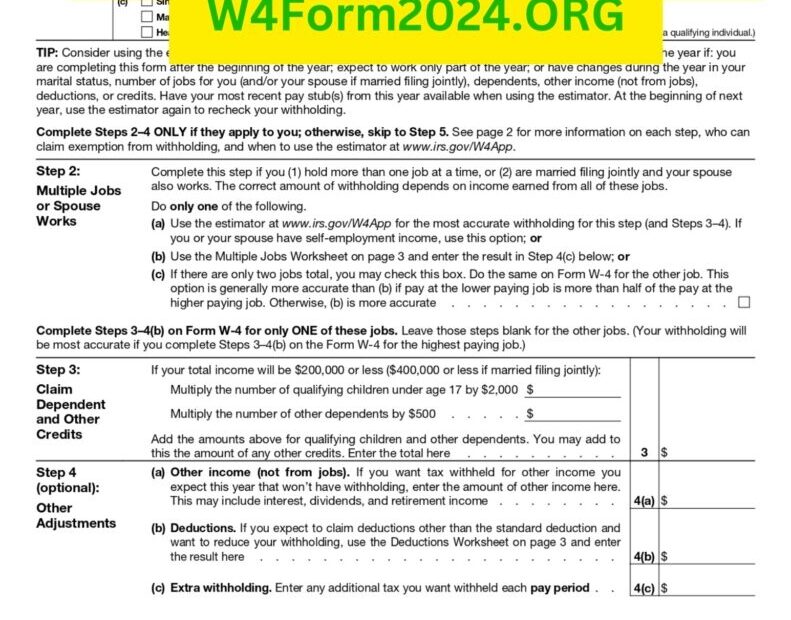 W4 Form 2025 FREE Printable And Fillable PDF Download