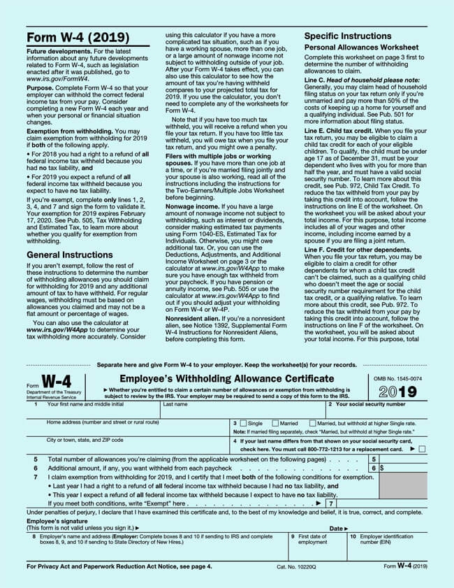 W4 Form 2025 Printable Instructions Virginia A Perez