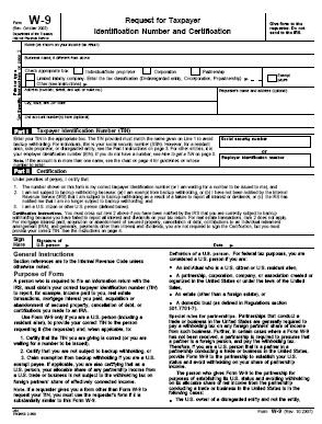 W9 Form Free Printable