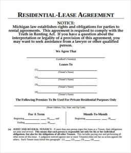 Free Printable Blank Lease Agreement Forms Printable Templates