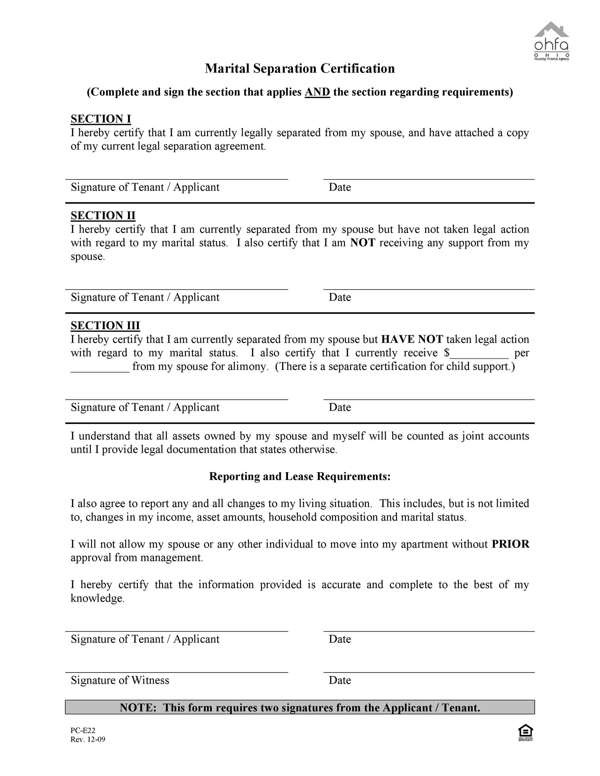 Free Printable Separation Agreement Template Printable Templates